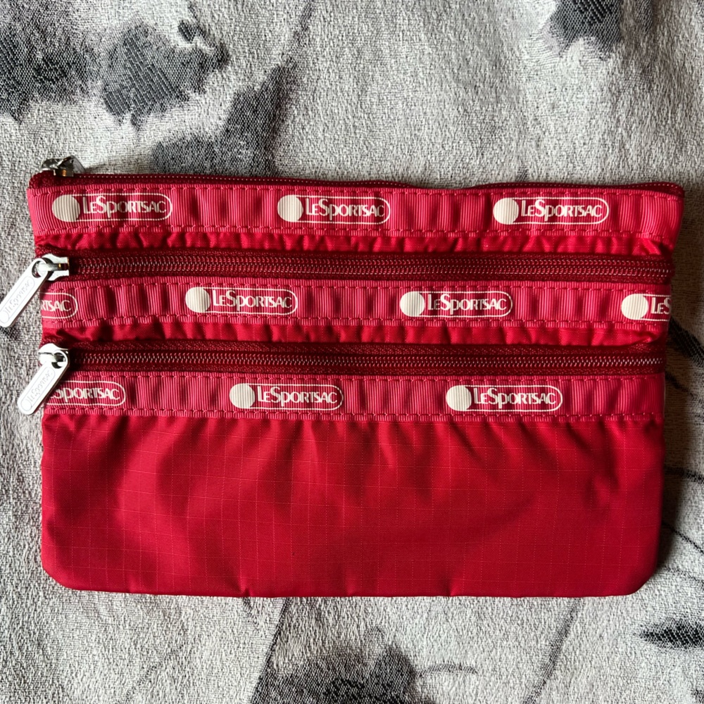 LeSportsac 3 pocket zip pouch